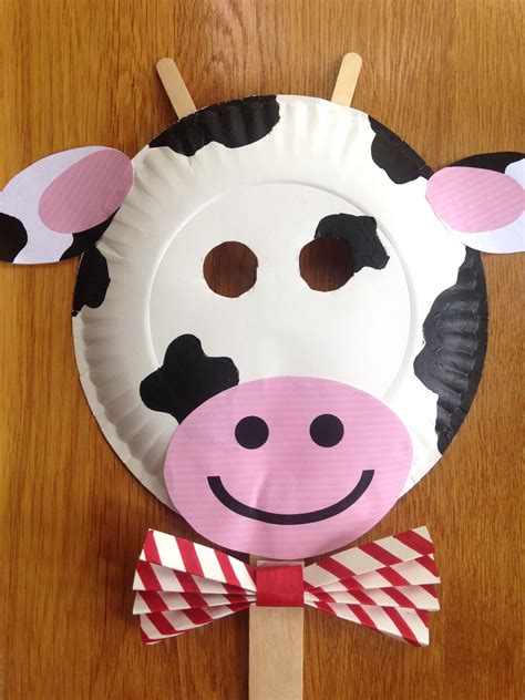 farm animal masks paper plates.